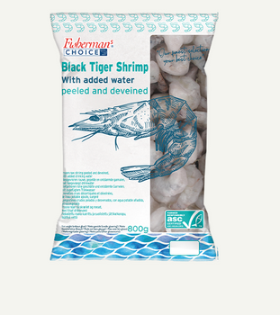 ASC Krewetka Black Tiger 16/20 obrana i oczyszczona 10 x 800g