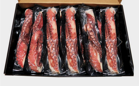 Gotowane macki ośmiornicy: FAO 34, Glazura 10% 100/150, BOX 6kg