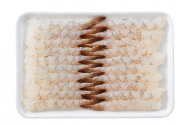 ASC Nobashi Ebi Vannamei do sushi 26/30, 20 szt. tacka 300g (13-14cm ), 30x 300g BOX