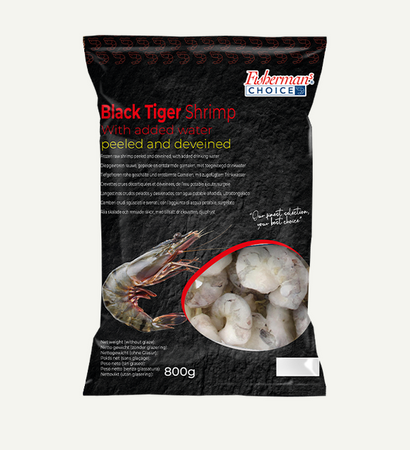 Krewetka Black Tiger 13/15 obrana i oczyszczona 10 x 800g